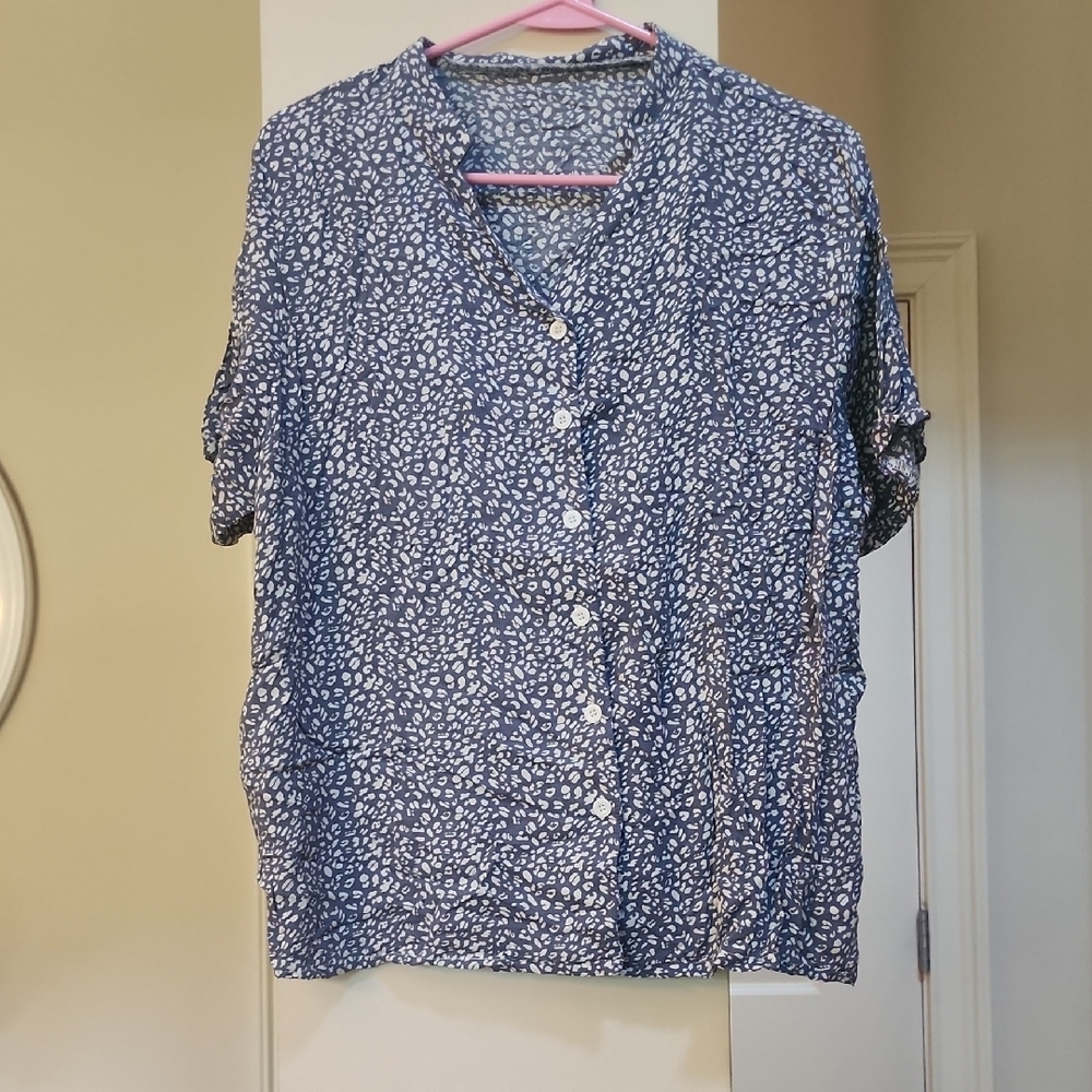 Blue Patterned Women's Top XL - Picture 1 of 1